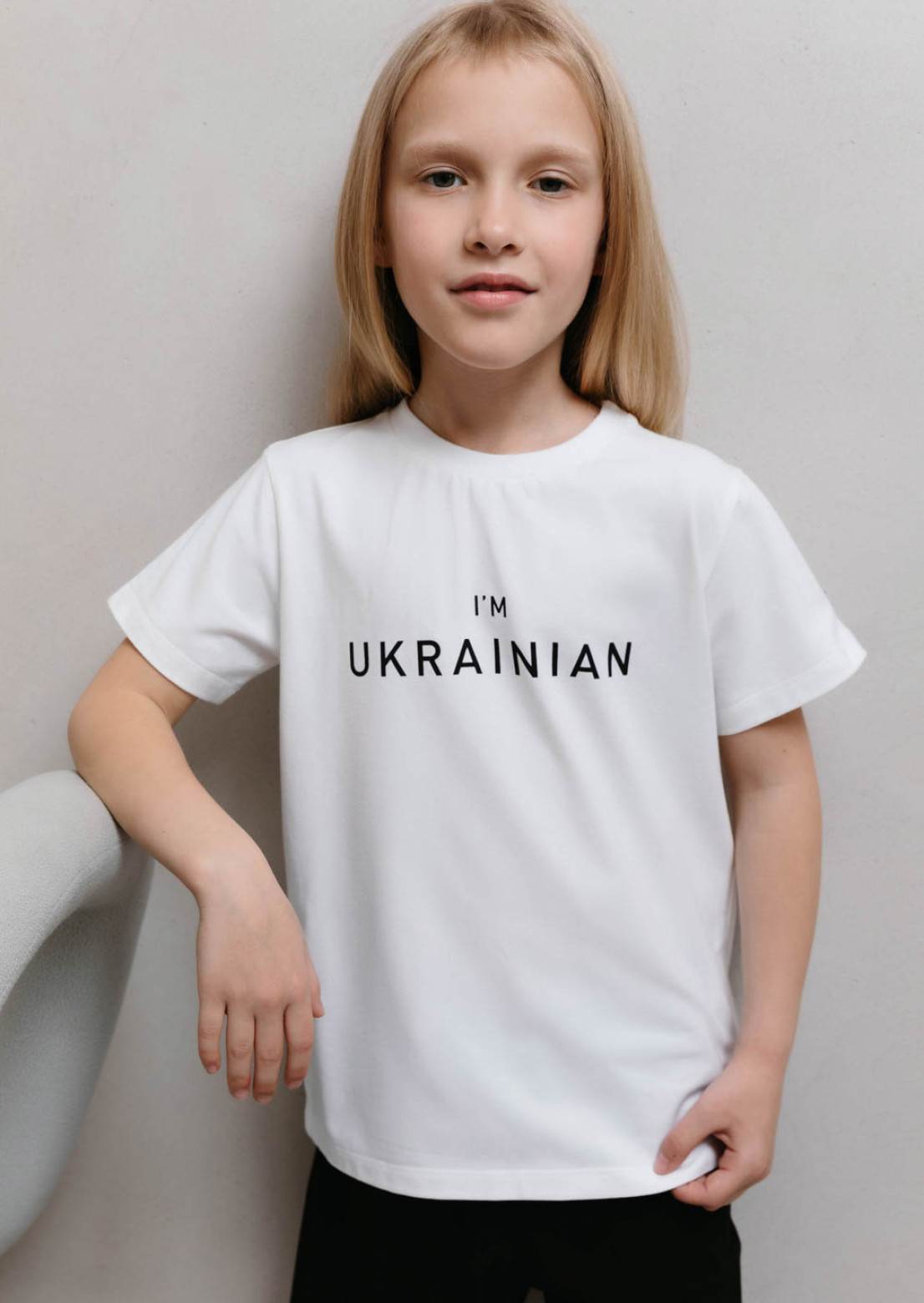 Children's white T-shirt "I`m Ukrainian" 